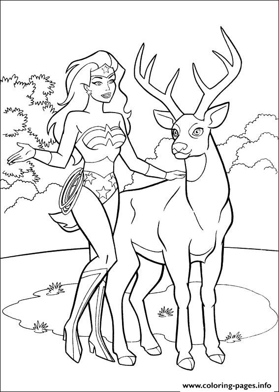 Wonder Woman Deer Nature Animal coloring
